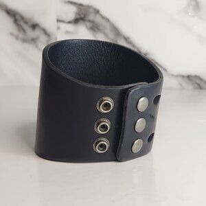 Leather Cuff Bracelet Black